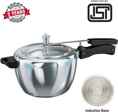 ARGKW Heavy ISI Apple Model 5 L Inner Lid Induction Bottom Pressure Cooker(Aluminium)