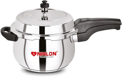 NIRLON Sandwich Bottom Induction Friendly Outer Lid Stainless Steel 3 L Induction Bottom Pressure Cooker(Stainless Steel)