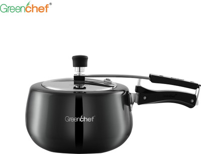 Greenchef Castor Hard anodised 3 L Inner Lid Induction Bottom Pressure Cooker(Hard Anodized)