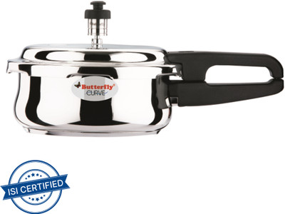 Butterfly Curve 3 L Outer Lid Induction Bottom Pressure Cooker(Stainless Steel)