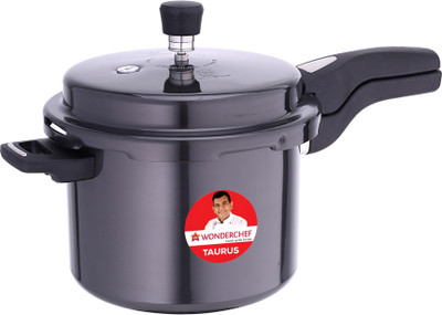 WONDERCHEF Taurus Hard Anodized Outer Lid 5 L Outer Lid Induction Bottom Pressure Cooker(Aluminium)