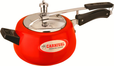 CARNIVAL Aluminium Red Color Induction Based Inner Lid Pressure Cooker 5.5 L Inner Lid Induction Bottom Pressure Cooker(Aluminium)