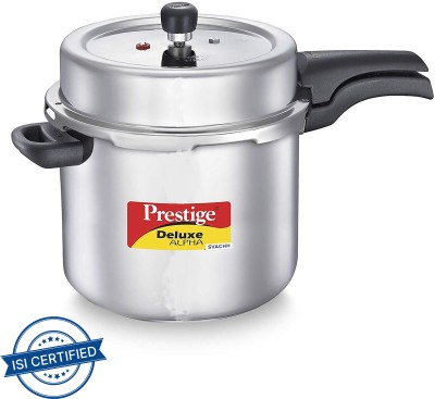 Prestige Deluxe Alpha Svachh 10 L Outer Lid Induction Bottom Pressure Cooker(Stainless Steel)