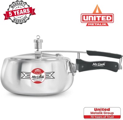 Mr.Cook By United Metalik Matka Design Heavy 3 L Inner Lid Induction Bottom Pressure Cooker(Aluminium)