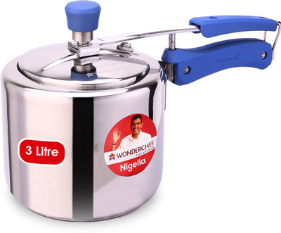 WONDERCHEF Nigella Inner Lid 3 L Inner Lid Induction Bottom Pressure Cooker(Stainless Steel)