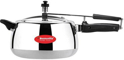 Butterfly Pearl Plus-5 5 L Inner Lid Induction Bottom Pressure Cooker(Aluminium)
