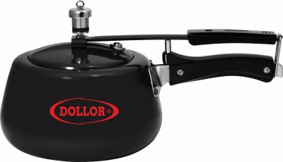 Dollor ISI Certified Handi Black Inner Lid 3 L Inner Lid Pressure Cooker(Aluminium, Hard Anodized)