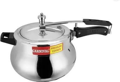 CARNIVAL Aluminium Handi Model Induction Based Inner Lid Pressure Cooker 5.5 L Inner Lid Induction Bottom Pressure Cooker(Aluminium)