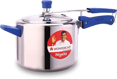 WONDERCHEF Nigella Inner Lid 5 L Inner Lid Induction Bottom Pressure Cooker(Stainless Steel)