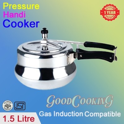 ROYAL ELIBA Induction Bottom Best Quality Pressure Cooker 1.5 L Inner Lid Induction Bottom Pressure Cooker(Aluminium)