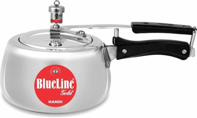 Blueline Gold ISI Certified Handi 3 L Inner Lid Induction Bottom Pressure Cooker(Aluminium)