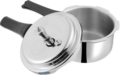 Nilam ULTRA - MODER ICE TRIPY 1.5 L Outer Lid Induction Bottom Pressure Cooker & Pressure Pan(Stainless Steel)