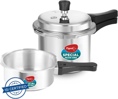 Pigeon Special combi pack 2 L, 3 L Outer Lid Induction Bottom Pressure Cooker(Aluminium)