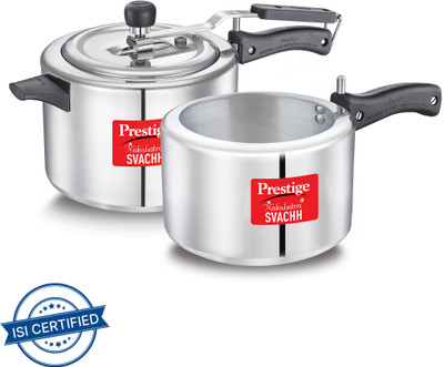 Prestige Svachh Nakshatra Plus 5 L, 3 L Inner Lid Induction Bottom Pressure Cooker(Aluminium)