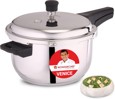 WONDERCHEF Venice 5 L Outer Lid Induction Bottom Pressure Cooker(Stainless Steel)
