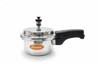 SUGUNA Premium Heavy Duty Cooker for Rice, Dal & Veg Cooking | 1.5 L Outer Lid Pressure Cooker(Aluminium)
