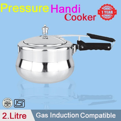 ROYAL ELIBA Premium Best Quality 2 L Inner Lid 2 L Inner Lid Induction Bottom Pressure Cooker(Aluminium)