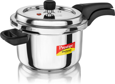 Prestige Deluxe Alpha Svachh 4 L Outer Lid Induction Bottom Pressure Cooker(Stainless Steel)