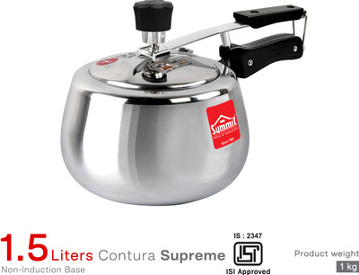 SUMMIT C-tura Non-Induction Bottom Supreme 1.5 L Inner Lid Pressure Cooker(Aluminium)