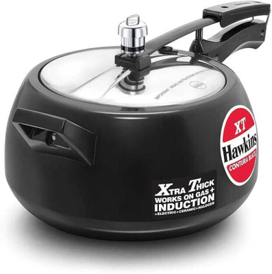 Hawkins Contura Black XT 5 L Inner Lid Pressure Cooker, Hard Anodised,Induction Cooker 5 L Inner Lid Induction Bottom Pressure Cooker(Aluminium)