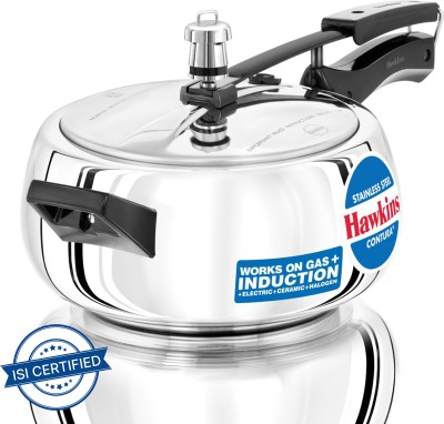 Hawkins Contura (SSC35) 3.5 L Inner Lid Induction Bottom Pressure Cooker(Stainless Steel)