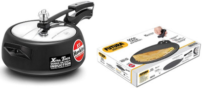Hawkins Induction Base Pressure Cooker 3.5L(CXT35),Nonstick Dosa Tawa 28 CM (INDT28), 3.5 L, 2.8 L Inner Lid Induction Bottom Pressure Cooker(Hard Anodized)