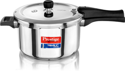 Prestige Svachh Triply 5 L Outer Lid Induction Bottom Pressure Cooker(Stainless Steel)