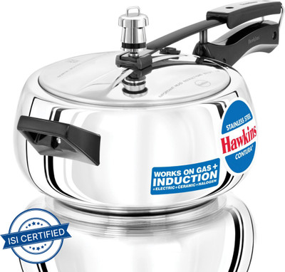 Hawkins Contura (SSC35) 3.5 L Inner Lid Induction Bottom Pressure Cooker(Stainless Steel)