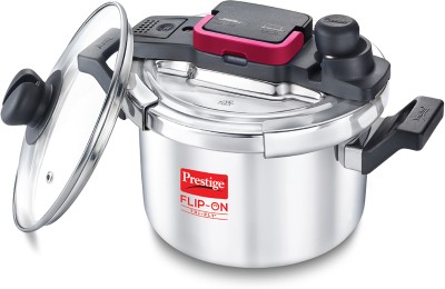 Prestige Flip-On Tri-Ply 3 L Outer Lid Induction Bottom Pressure Cooker(Stainless Steel)