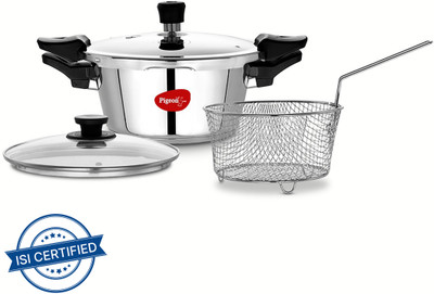 Pigeon Super Pro 3 L Outer Lid Induction Bottom Pressure Cooker(Stainless Steel)