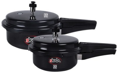 SKALA Pressure Cooker Combo of 2 Ltr Sub-Junior Pressure Pan & Junior 3 L Pressure Pan(Hard Anodized)