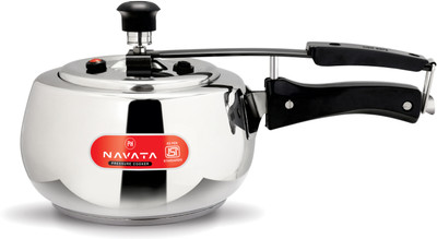 NAVATA NAPC-0009 5 L Inner Lid Induction Bottom Pressure Cooker(Stainless Steel)