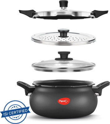 Pigeon Super Cooker 5 L Inner Lid Induction Bottom Pressure Cooker(Hard Anodized)