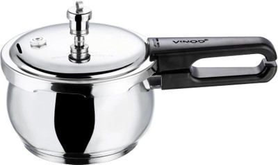 VINOD 18/8 Stainless Steel Splendid Plus 1.5 L Outer Lid Induction Bottom Pressure Cooker(Stainless Steel)