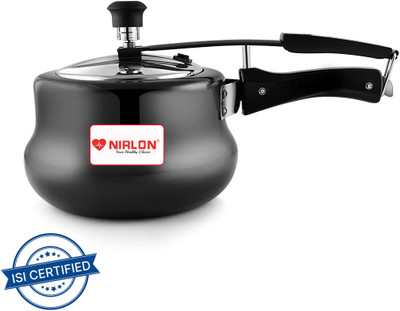 NIRLON Induction Base Hard Anodised Handi Inner Lid Aluminium Pressure Cooker, 5Litre 5 L Inner Lid Induction Bottom Pressure Cooker(Hard Anodized)
