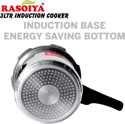 Rasoiya RASOIYA 3L INDUCTION BASE 3L COOKER 3 L Outer Lid Induction Bottom Pressure Cooker(Aluminium)