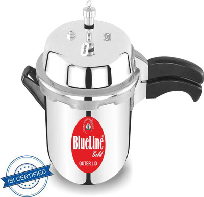 Blueline Gold ISI Certified 7.5 L Outer Lid Pressure Cooker(Aluminium)