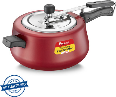 Prestige Nakshatra Cute Red Duo Svachh 5 L Inner Lid Induction Bottom Pressure Cooker(Aluminium)