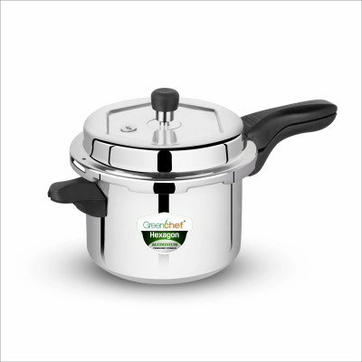 Greenchef Hexagon 5 L Outer Lid Pressure Cooker(Aluminium)