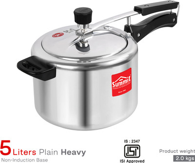 SUMMIT Heavy | Non-Induction Base | Pressure Cooker 5 L Inner Lid Pressure Cooker(Aluminium)