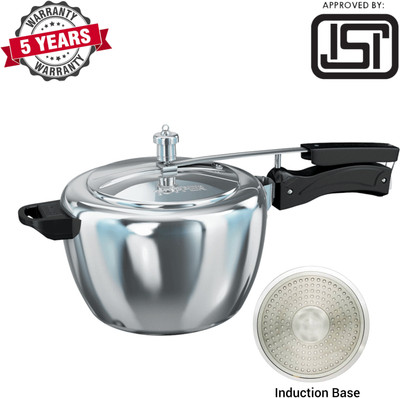 ARGKW Heavy ISI Apple Model 3 L Inner Lid Induction Bottom Pressure Cooker(Aluminium)
