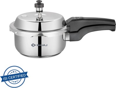 BAJAJ PCX 2IB SS with Outer Lid 2 L Induction Bottom Pressure Cooker(Stainless Steel)