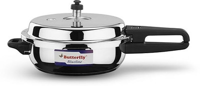 Butterfly 4.5 L Outer Lid Induction Bottom Pressure Cooker & Pressure Pan(Stainless Steel)