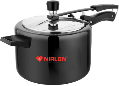 NIRLON Classic 2 L Pressure Cooker with Induction Base Black inner Deep Lid 2 L Inner Lid Induction Bottom Pressure Cooker(Hard Anodized)
