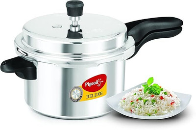 Pigeon Deluxe 3litres 3 L Outer Lid Induction Bottom Pressure Cooker(Aluminium)