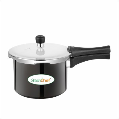 Greenchef Hard Anodized with Steel outer Lid 3 L Outer Lid Pressure Cooker(Hard Anodized)