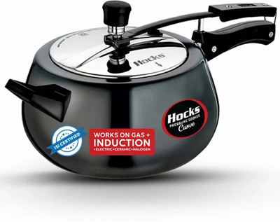 Hocks Black Curve 5 L Inner Lid Induction Bottom Pressure Cooker(Hard Anodized)