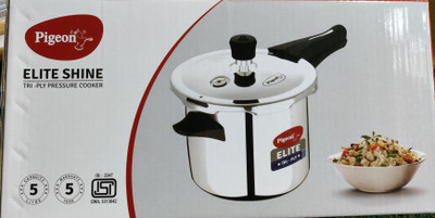 Pigeon 5 L Outer Lid Induction Bottom Pressure Cooker(Triply)