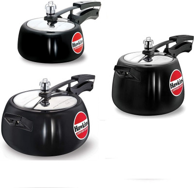 Hawkins Contura Hard Anodised Pressure Cooker Combo 1.5L(CB15),3L(CB30),5L(CB50), 1.5 L, 3 L, 5 L Inner Lid Pressure Cooker(Hard Anodized)