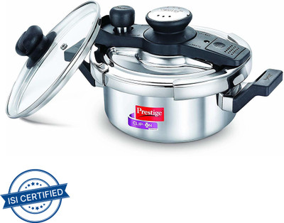 Prestige Svachh Clip on Mini 2 L Outer Lid Induction Bottom Pressure Cooker(Stainless Steel)